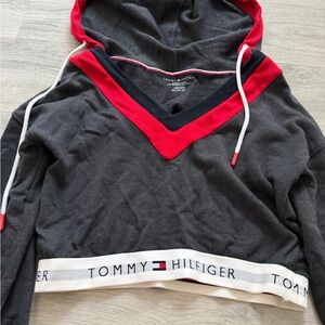 Tommy Hilfiger Charcoal and Scarlet Sweatshirt